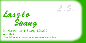 laszlo spang business card